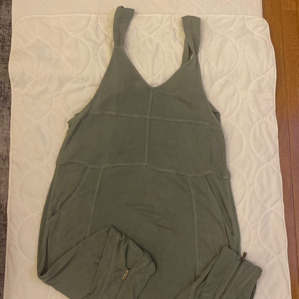 Free People seafoam green romper with adjustable ties size M